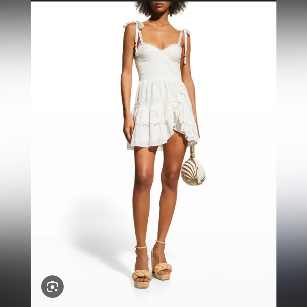 BNWT Loveshackfancy Olani Mini Dress in White